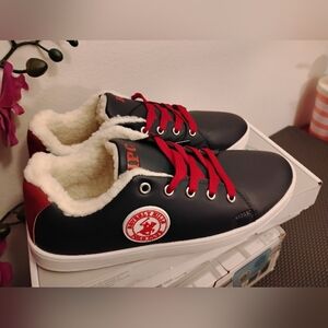 New Women's Lace Up Sneakers Navy Size 10